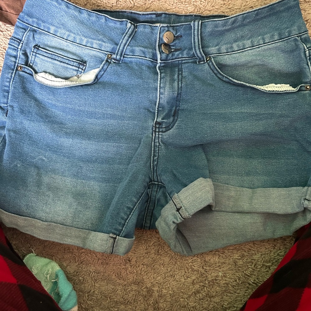 blue jean shorts